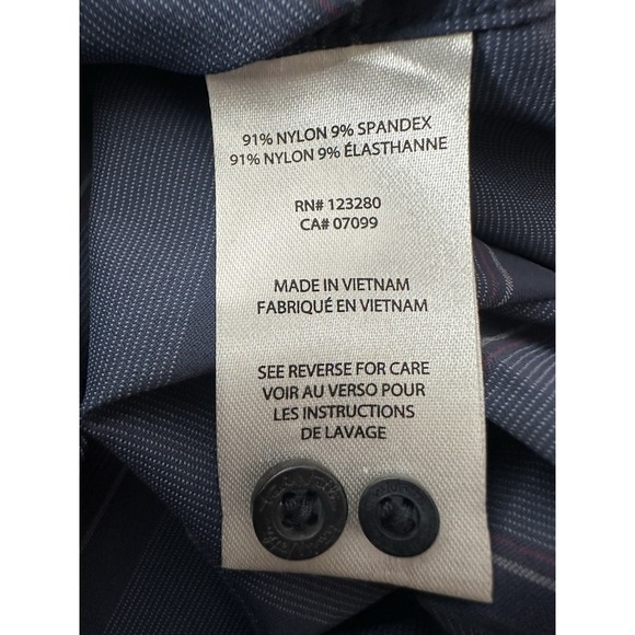 Travis Mathew Shirt Mens Size‎ XL Blue Striped Lo G Sleeve Stretch Button Front - Picture 5 of 8